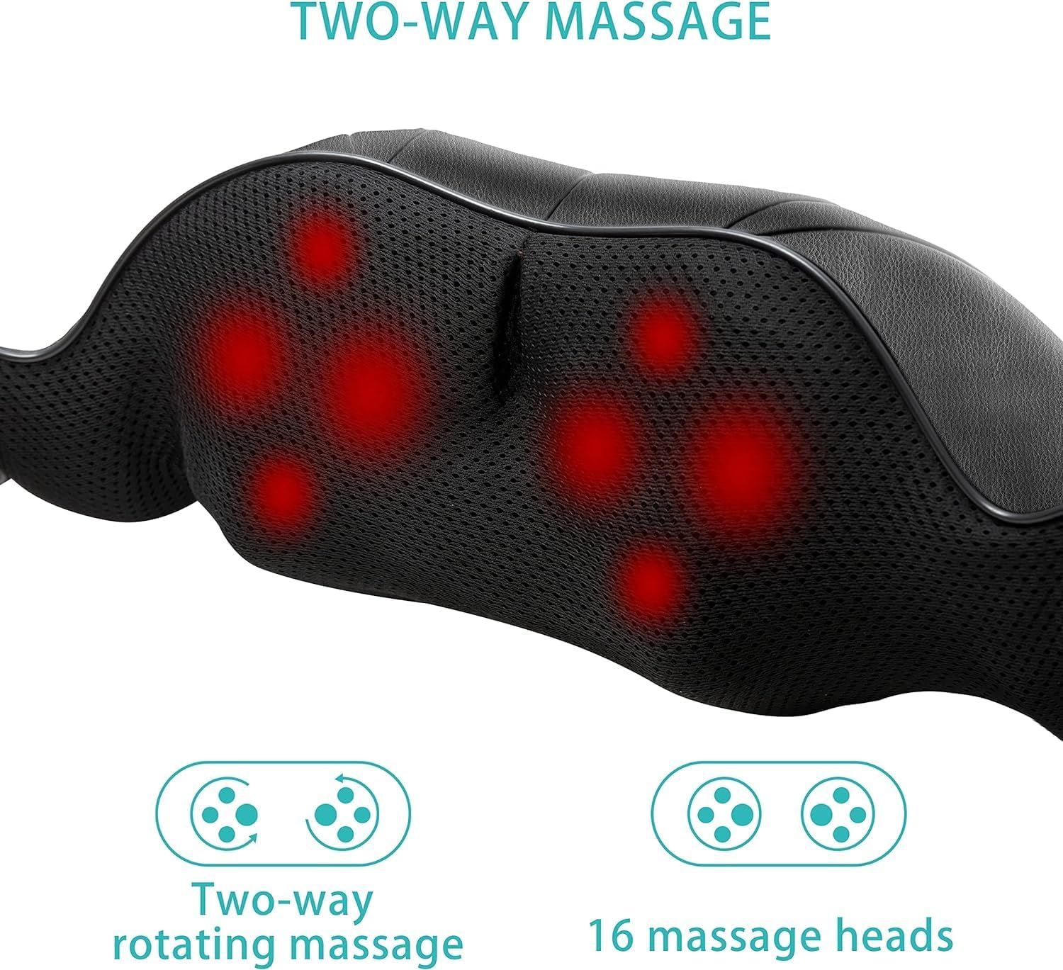 Neck Massager Shiatsu with Heat Shoulder Relief