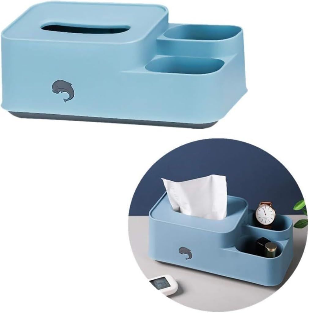 Multifunctional Tissue Box Cover with Storage