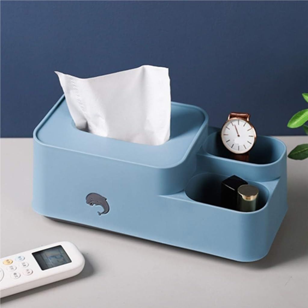 Multifunctional Tissue Box Cover with Storage