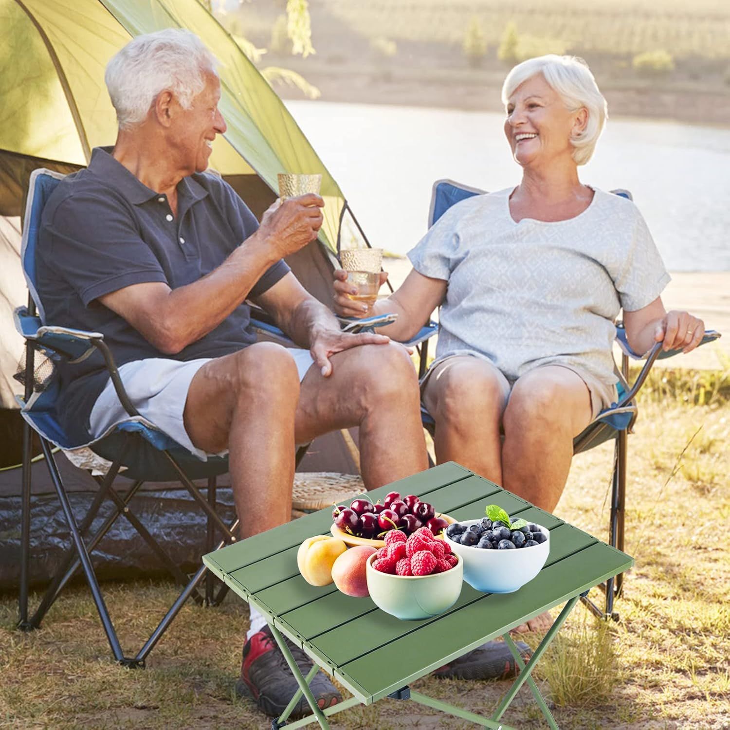 Folding Camping Table Aluminium with Carry Bag
