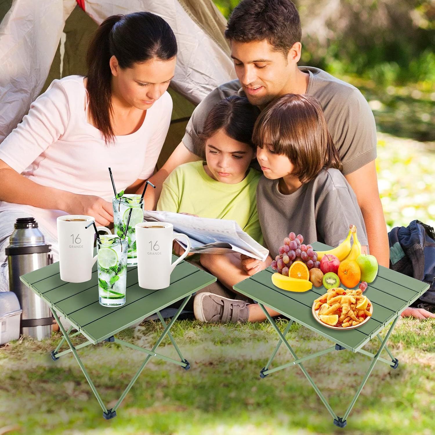 Folding Camping Table Aluminium with Carry Bag