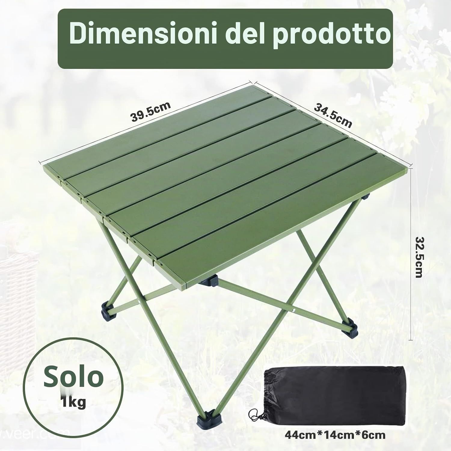 Folding Camping Table Aluminium with Carry Bag