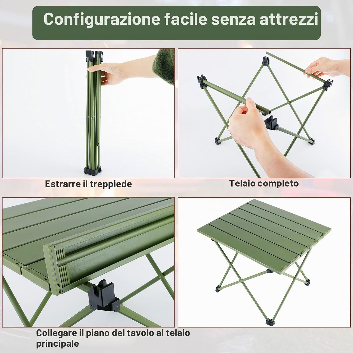 Folding Camping Table Aluminium with Carry Bag