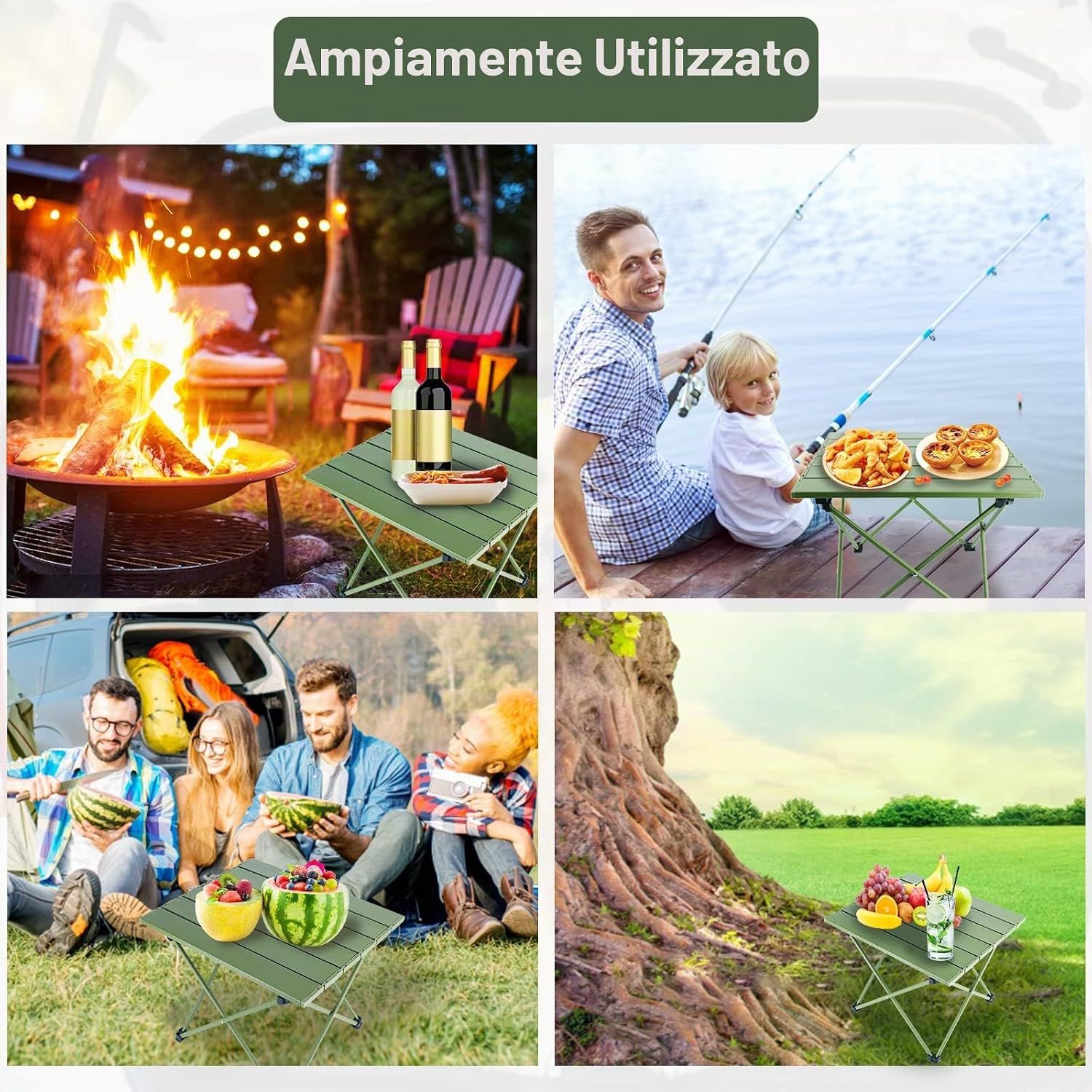 Folding Camping Table Aluminium with Carry Bag