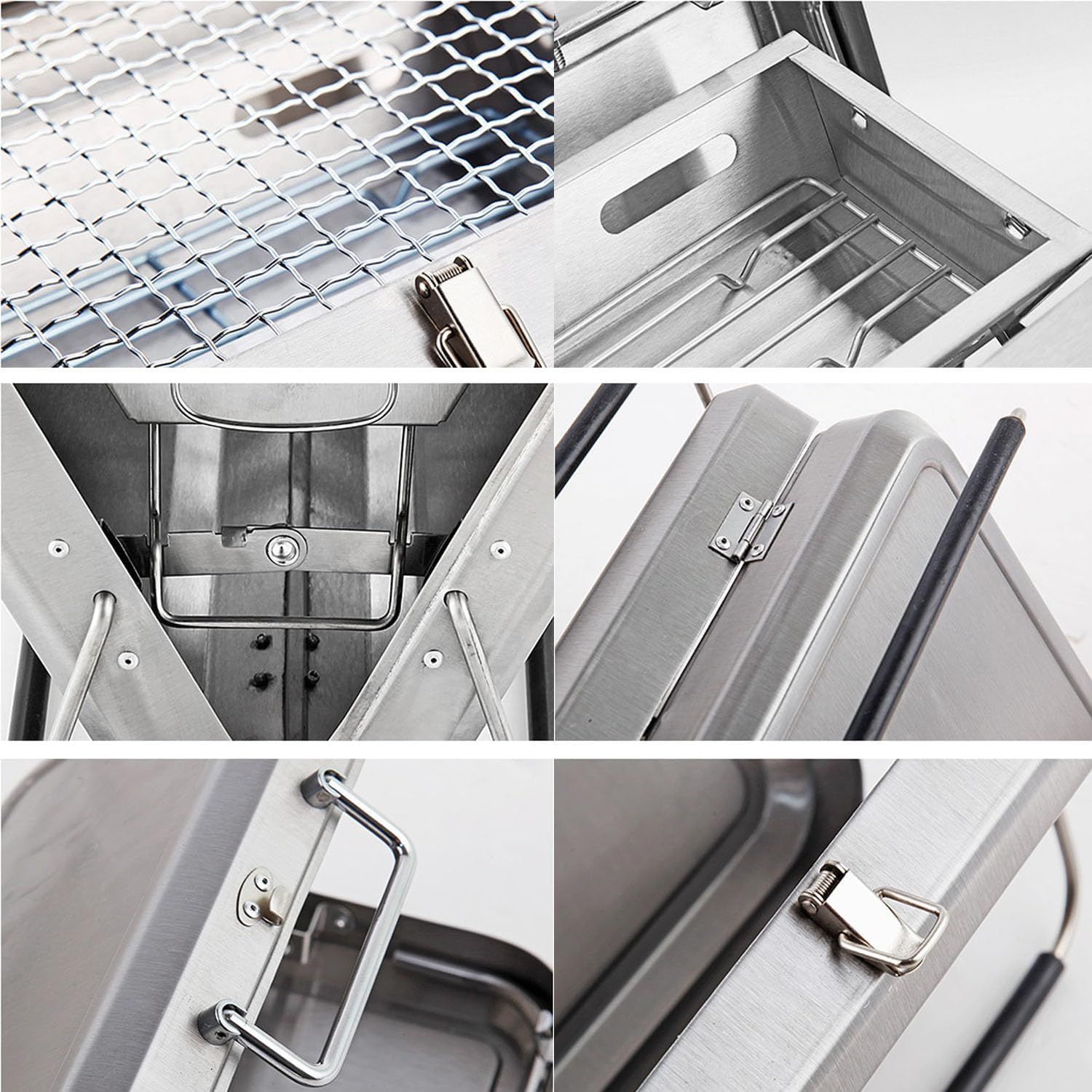 Portable Suitcase Charcoal BBQ Grill – Stainless Steel Folding Grill
