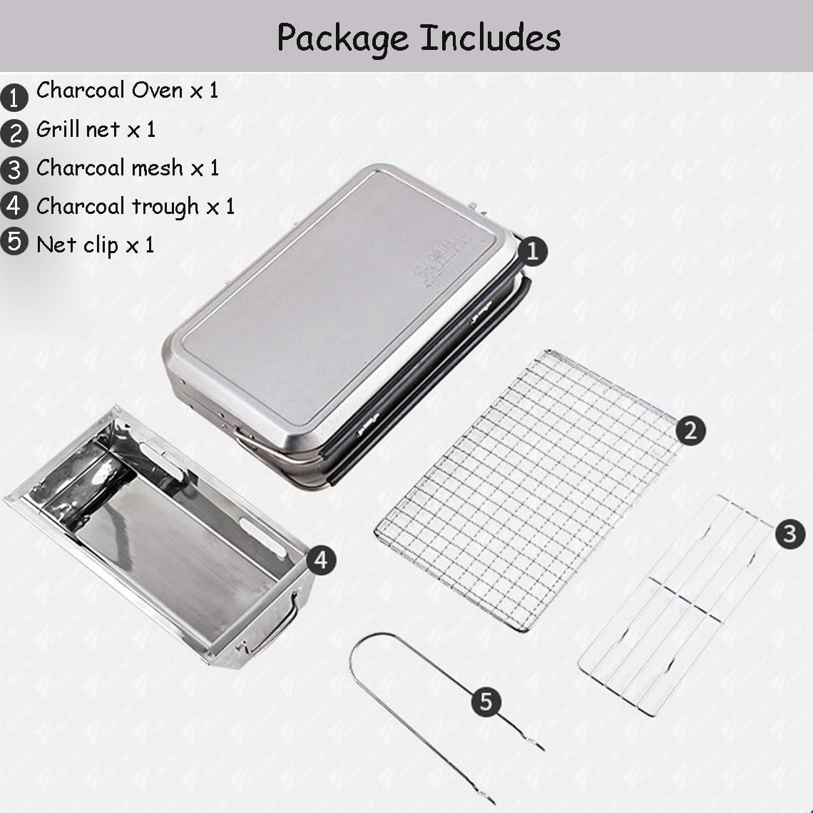 Portable Suitcase Charcoal BBQ Grill – Stainless Steel Folding Grill