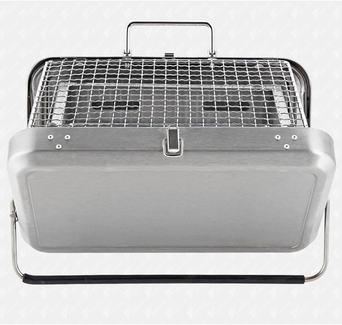 Portable Suitcase Charcoal BBQ Grill – Stainless Steel Folding Grill