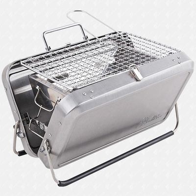 Portable Suitcase Charcoal BBQ Grill – Stainless Steel Folding Grill