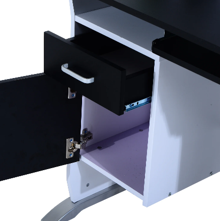MDF Computer Desk 100cm Black White Modern Design