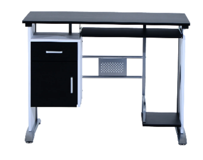 MDF Computer Desk 100cm Black White Modern Design