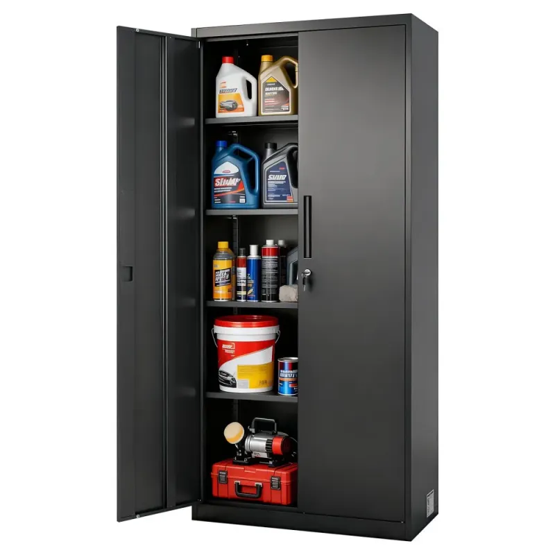 Filing Cabinet Steel Lockable 4 Shelf Storage