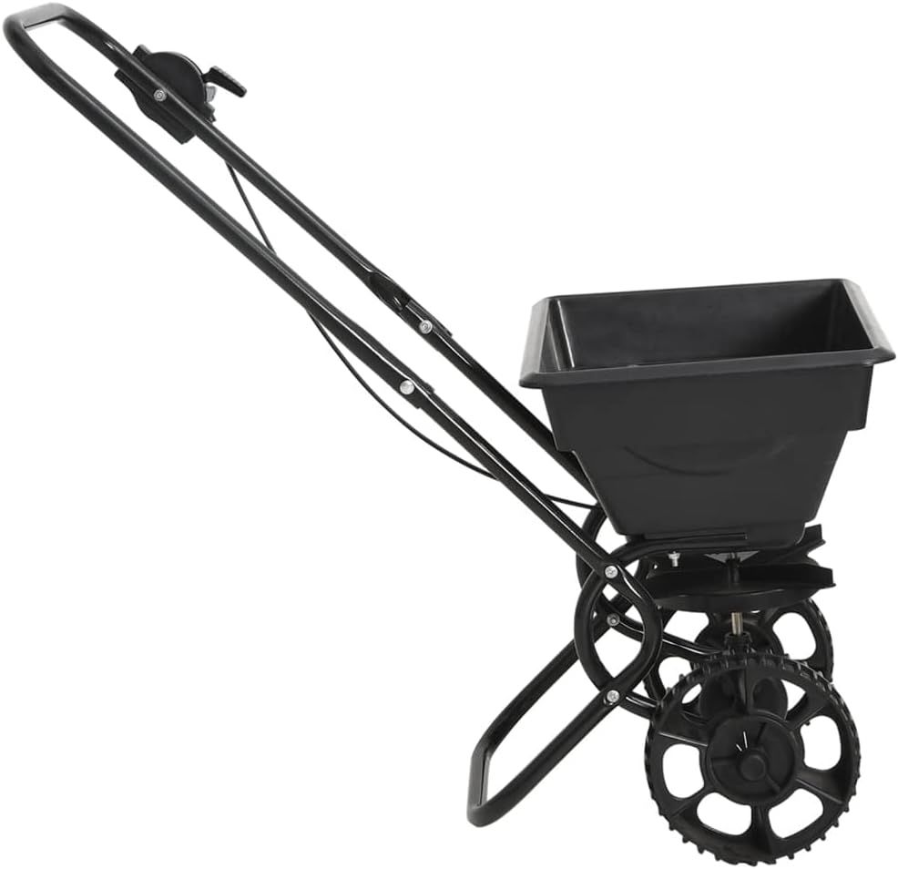 Push model Walk-Behind Salt Spreader 15L – Lawn Fertilizer, Seed &amp; Grit Spreader