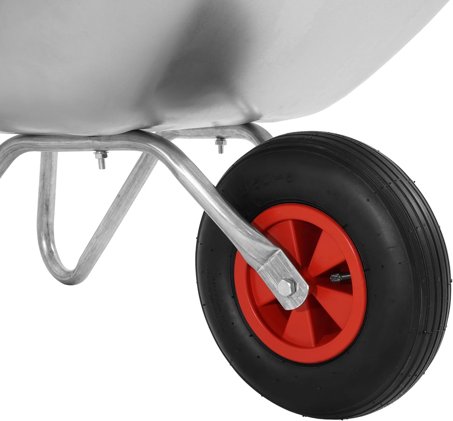 65L Heavy Duty Garden Wheelbarrow with Pneumatic Tyre 100kg Capacity