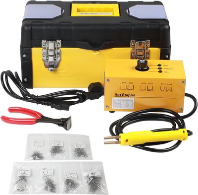 Plastic Welding Kit 220V, Car Bumper Repair Hot Stapler with 700 Staples for Plastic Welding &amp; Body Repair