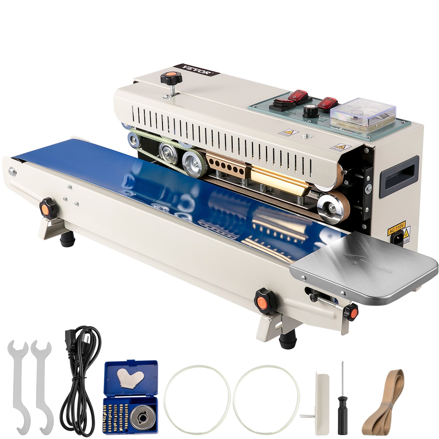 FR900 Auto Horizontal Sealing Machine 220V – Continuous Band Sealer for Bags, Ideal for Packaging and Sealing Products Efficiently