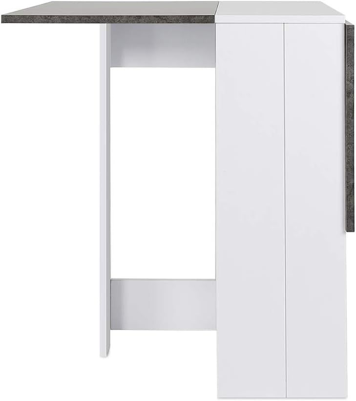 Folding Dining Table Small Space with Storage Shelf