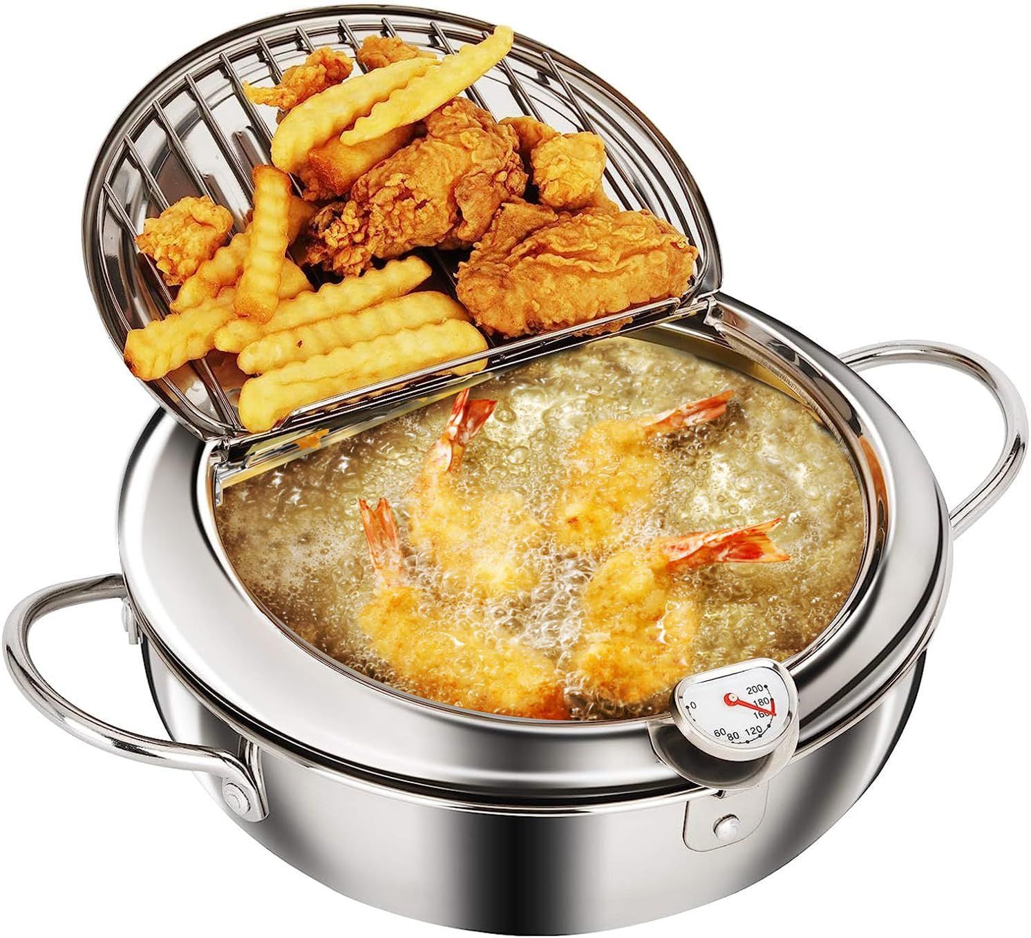 Stainless Steel Induction Cooker/Fryer With Adjustable Temperature
