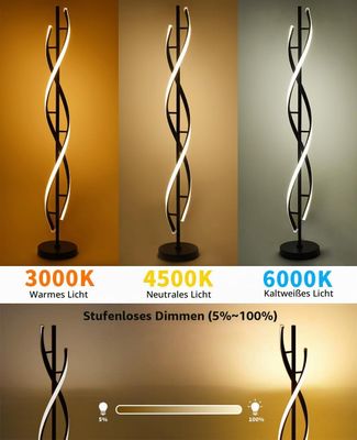 Dimmable LED Floor Lamp 30W with Remote Control