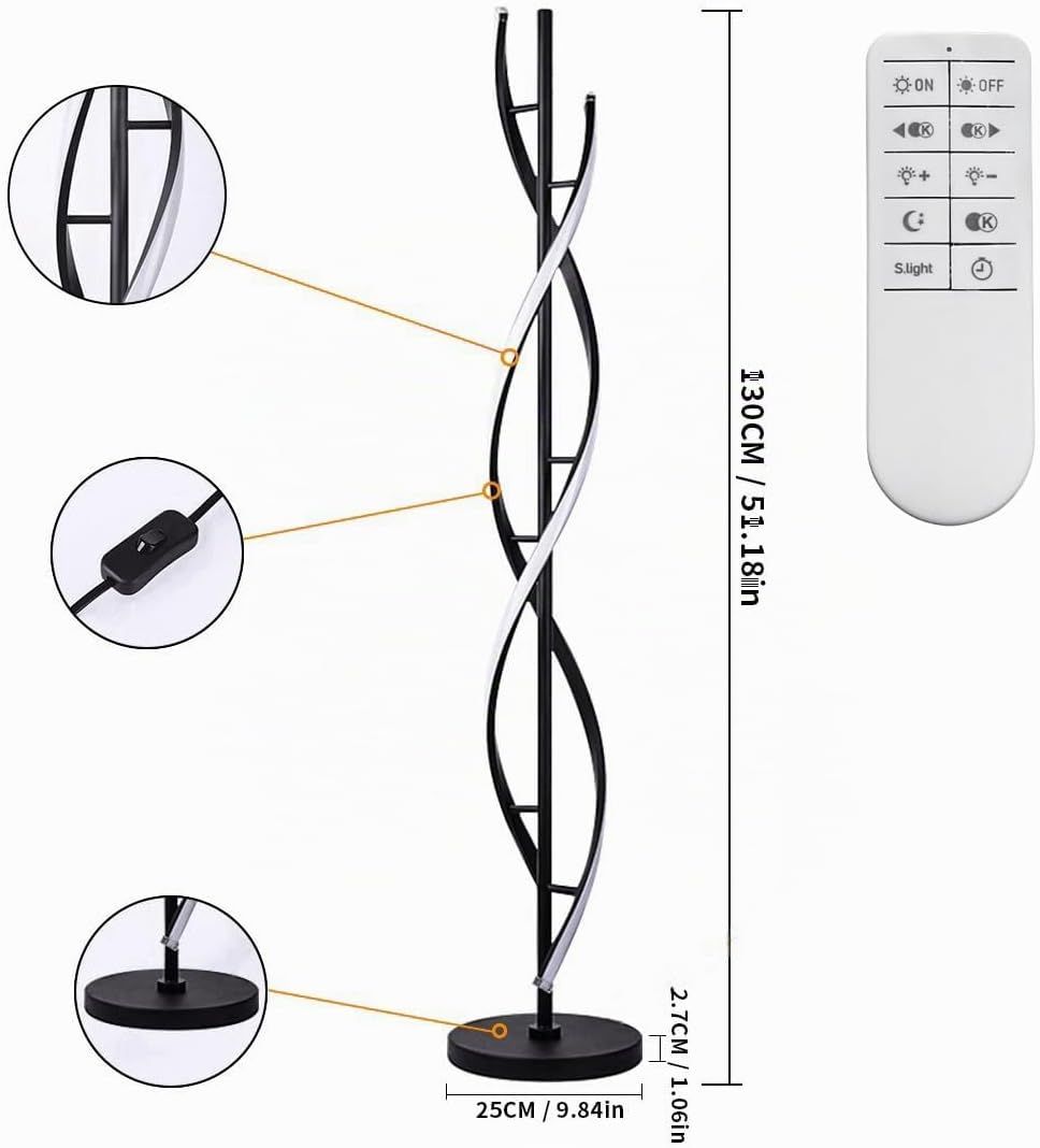 Dimmable LED Floor Lamp 30W with Remote Control