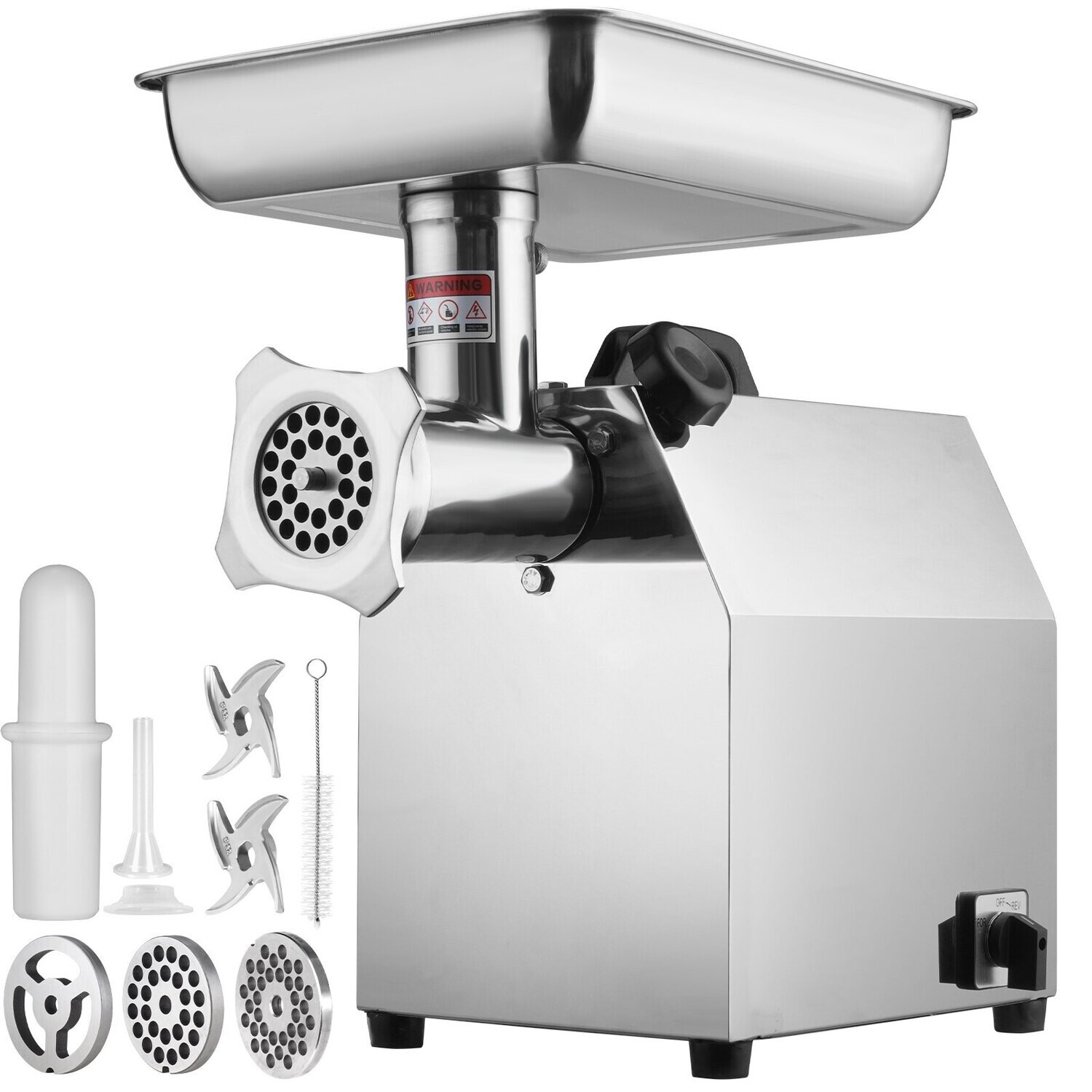 1100W Stainless Steel Electric Meat Grinder Mincer - Heavy-Duty Sausage Maker for Efficient Food Preparation