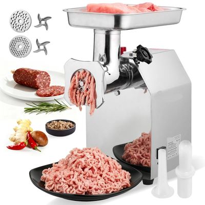 Commercial Electric Meat Grinder 1100W Heavy Duty Industrial Meat Mincer Stainless Steel Sausage Maker 4.2kg/min