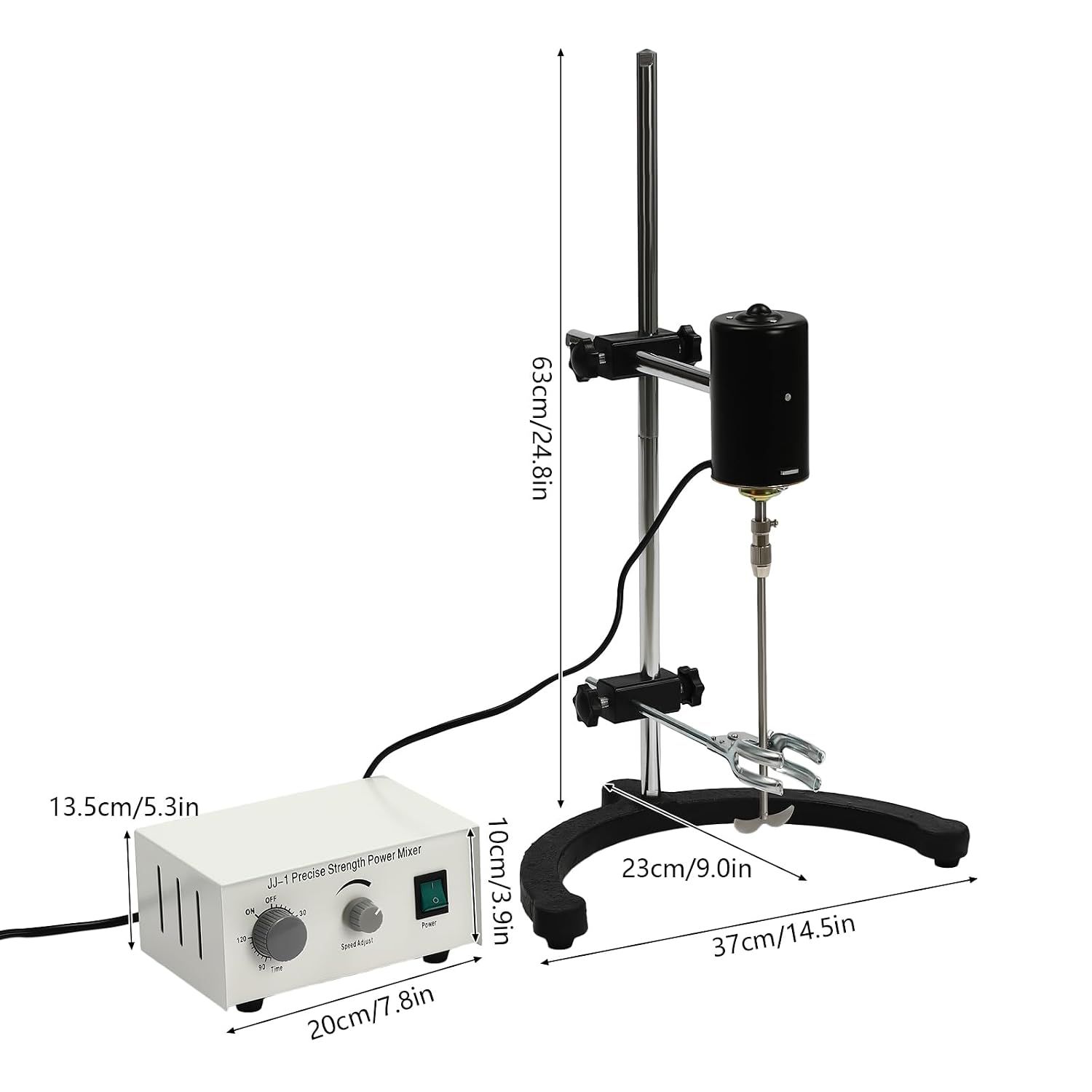100W Laboratory Overhead Stirrer – 0–3000 RPM