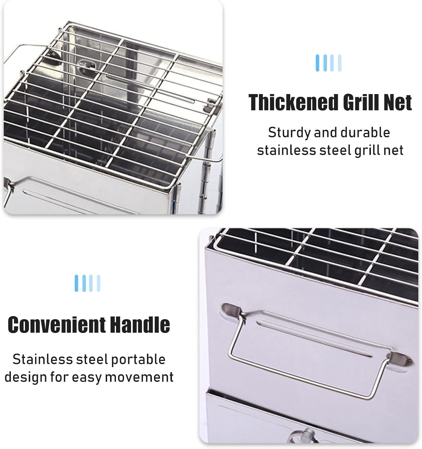 Folding Camping Stove with BBQ Grill Wood Burning