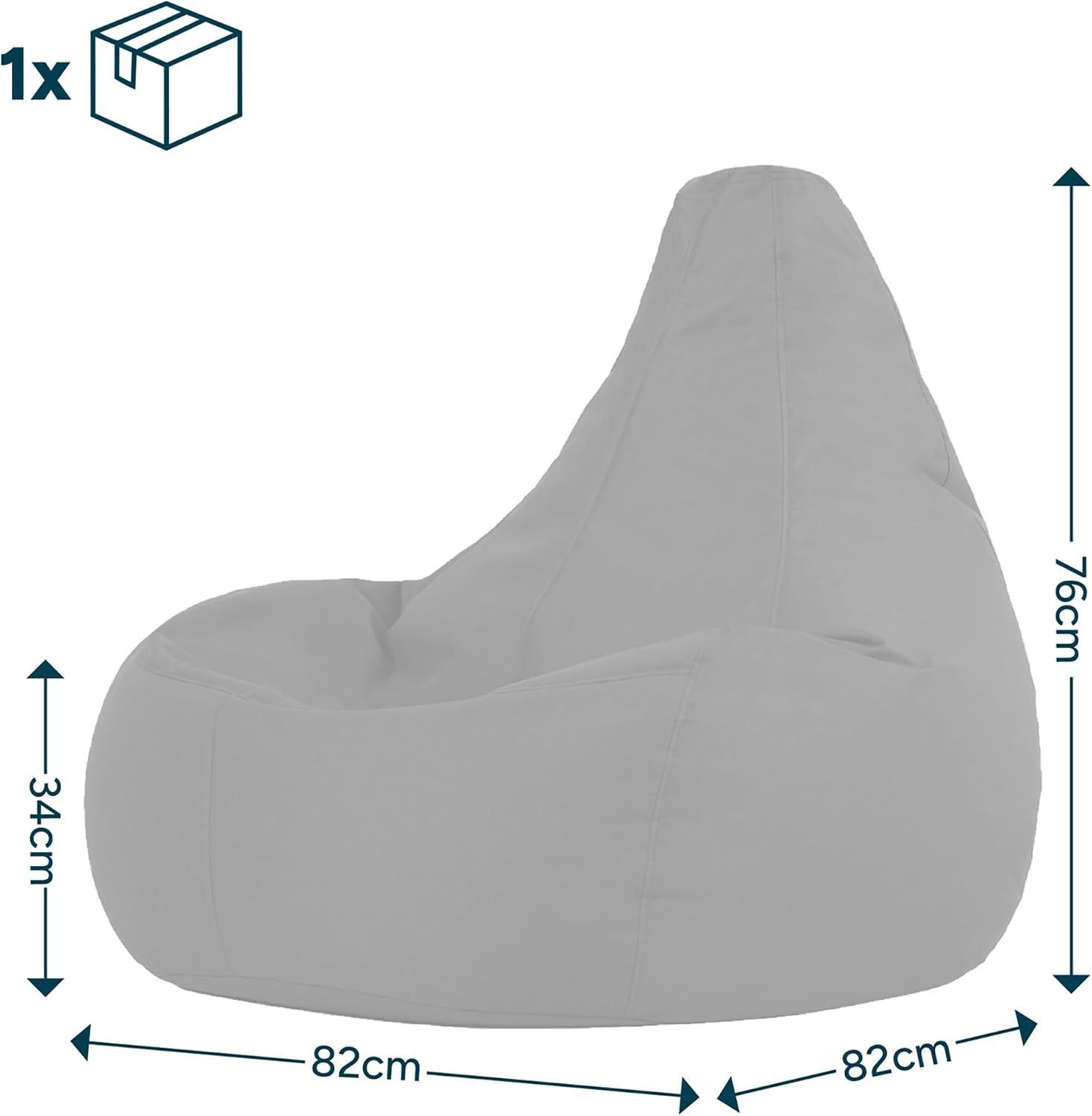Outdoor Gaming Bean Bag Chair with Filling