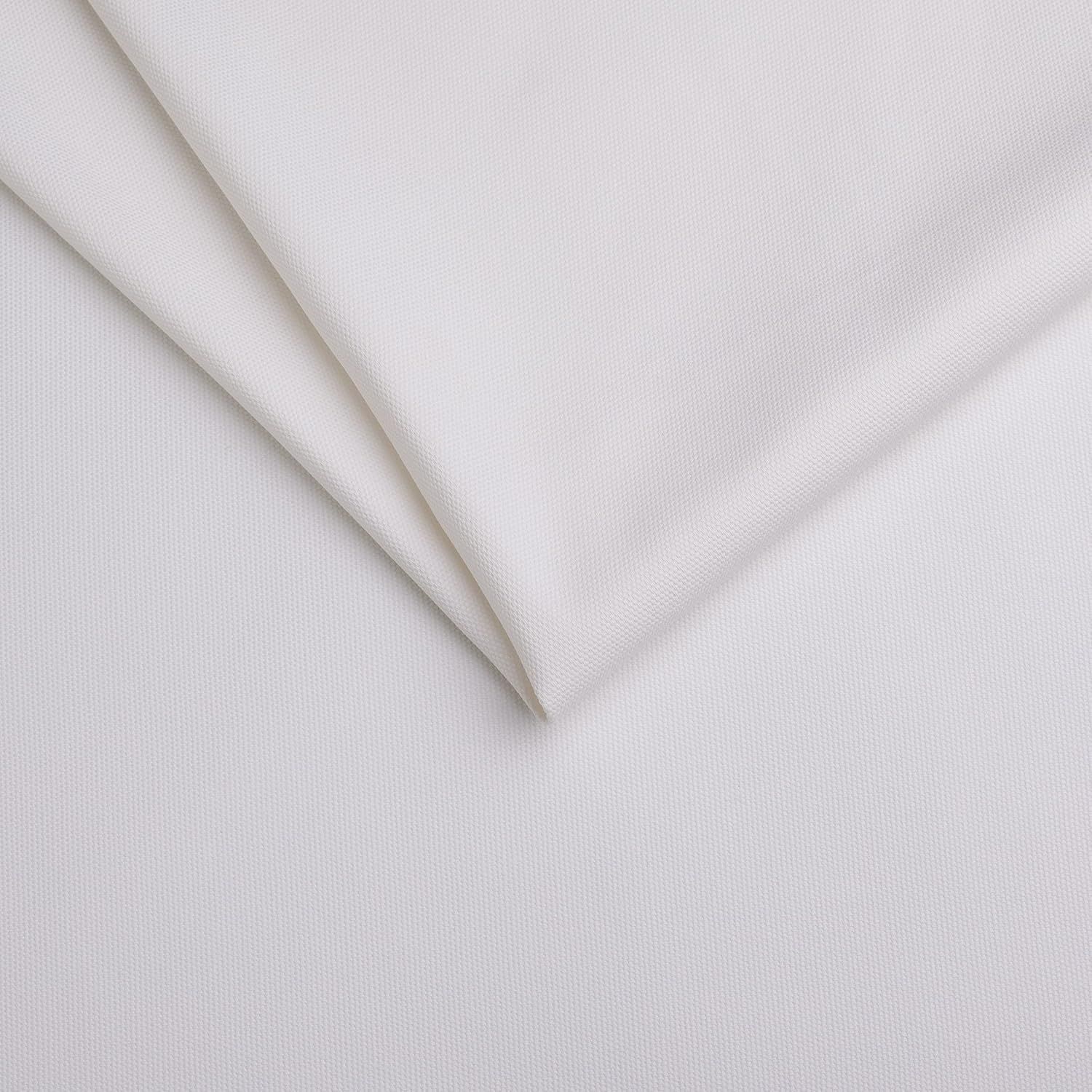 White Cotton Sofa Cover for IKEA Ektorp 3-Seater — Replacement Protector Slipcover, Exact Fit 218 x 88 x 88 cm