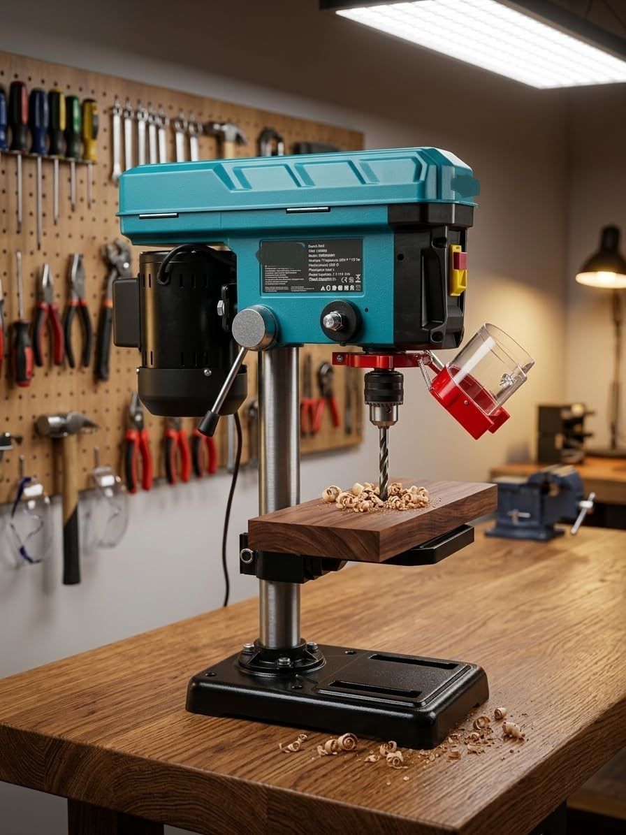 Powerful 350W Bench Drill Press – 13mm Chuck, 5-Speed Adjustable, 600–2650 RPM
