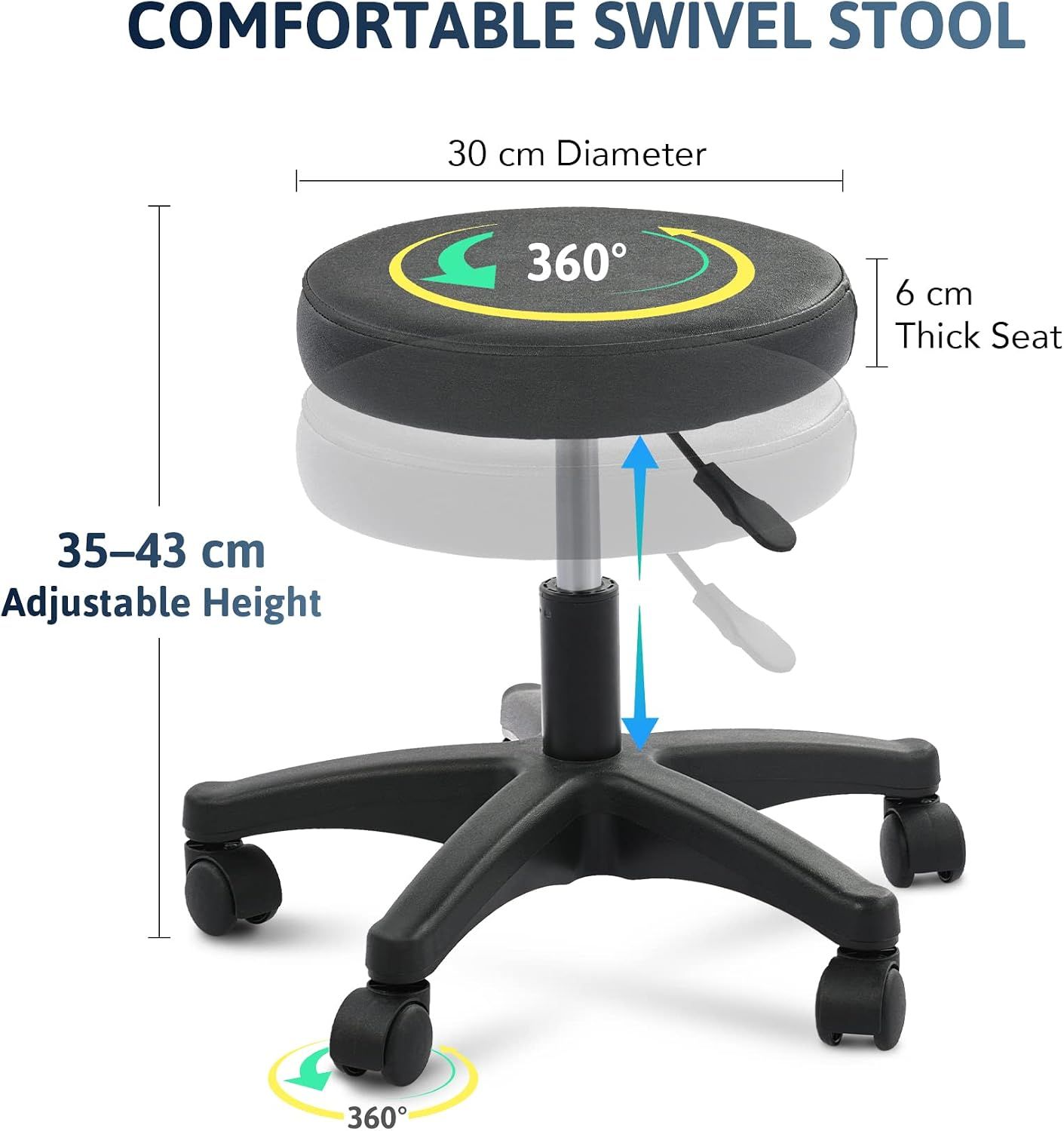 Thick Padded Massage Bed with Stool