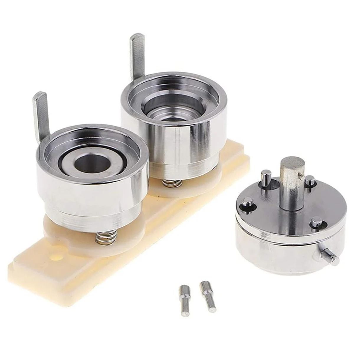 Round Button Badge Maker Die Mold Set – Interchangeable Metal Dies with ABS Base Board