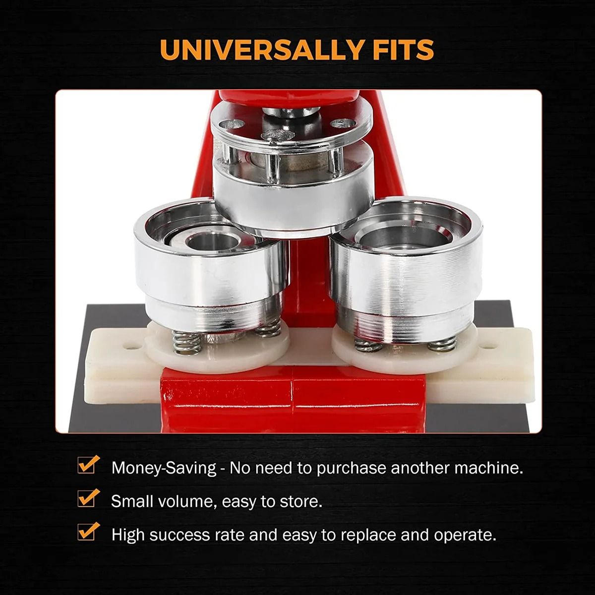 Round Button Badge Maker Die Mold Set – Interchangeable Metal Dies with ABS Base Board