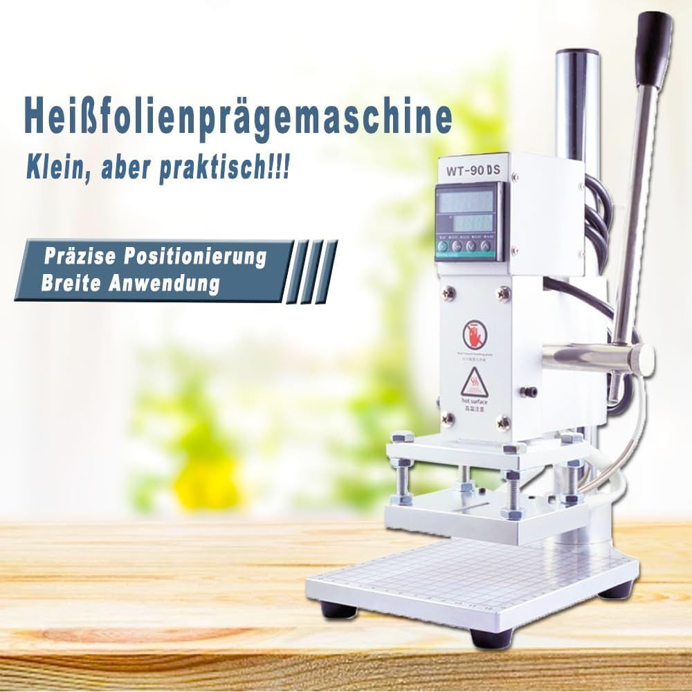 Hot Foil Embossing Machine 300W LCD Leather Stamping Bronzing Press