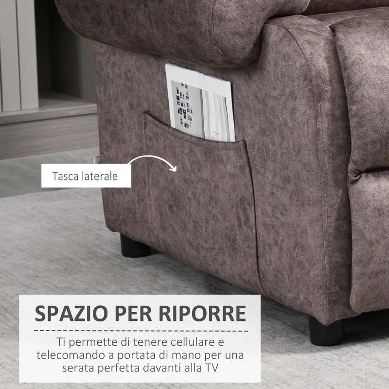 Reclining Chair with Side Storage Pockets