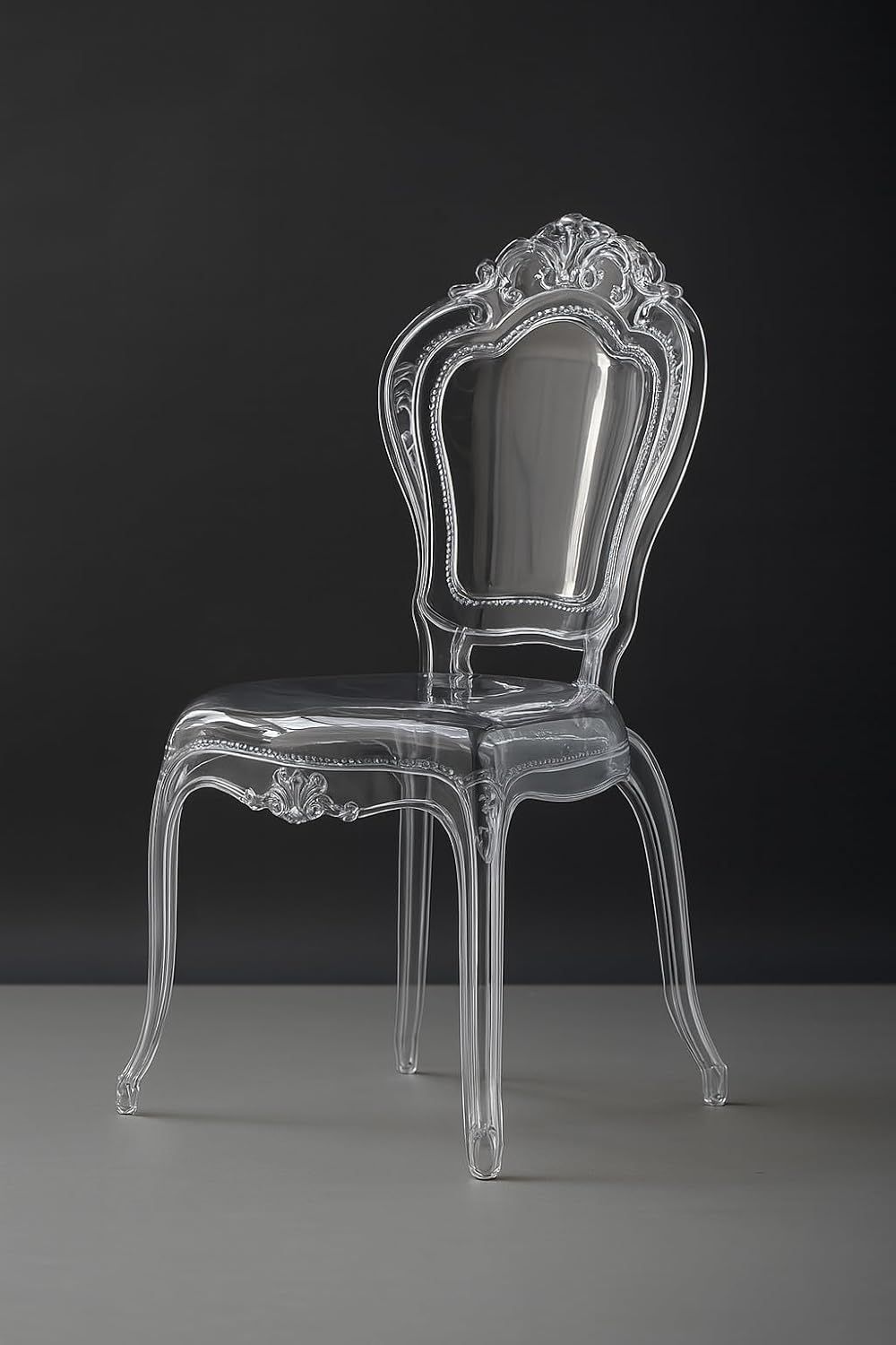 Transparent Polycarbonate Dining Chair Crystal Clear Classic Armchair