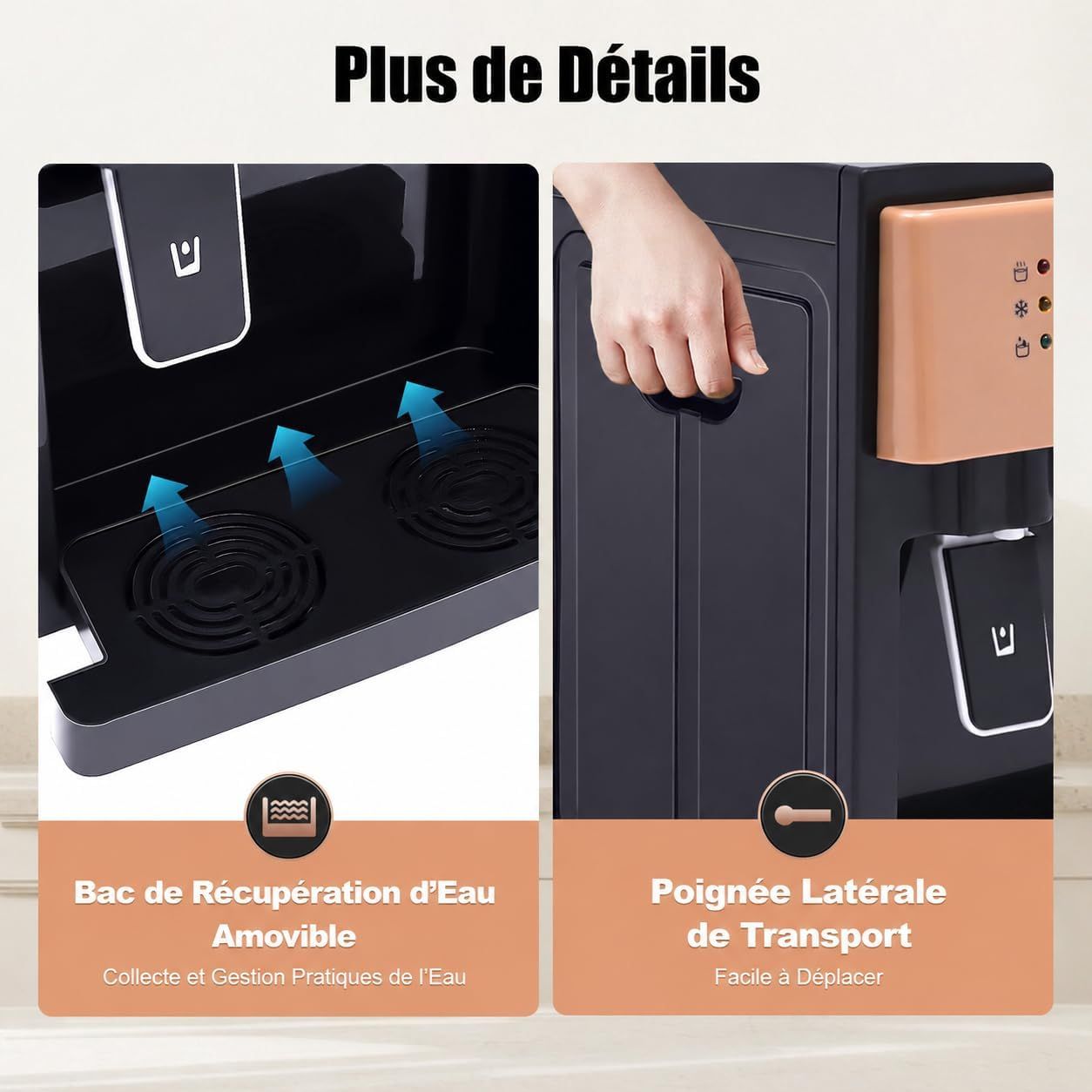 Countertop Hot Cold Water Dispenser with Bottle
