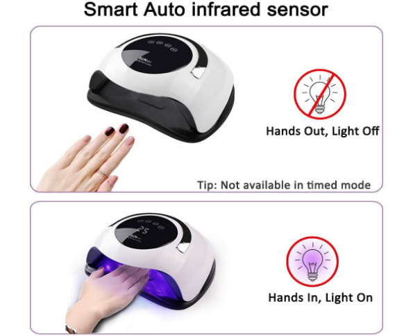 UV LED Nail Lamp 120W Nail Dryer Touchscreen and Large Display 4 Timing Control