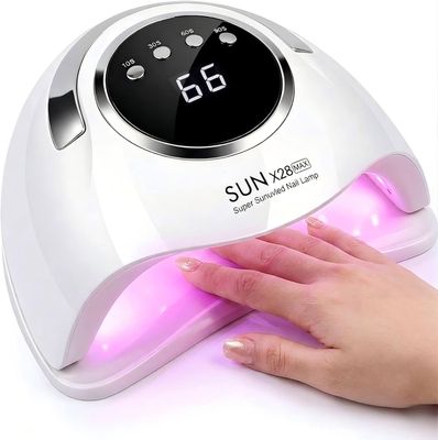 360W UV LED Nail Lamp – 90 Dual-Wavelength LEDs, 4 Timers &amp; Infrared Sensor
