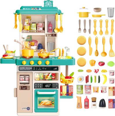 Set of 50-Piece Kids Kitchen Play Set – Pretend Cooking Toy