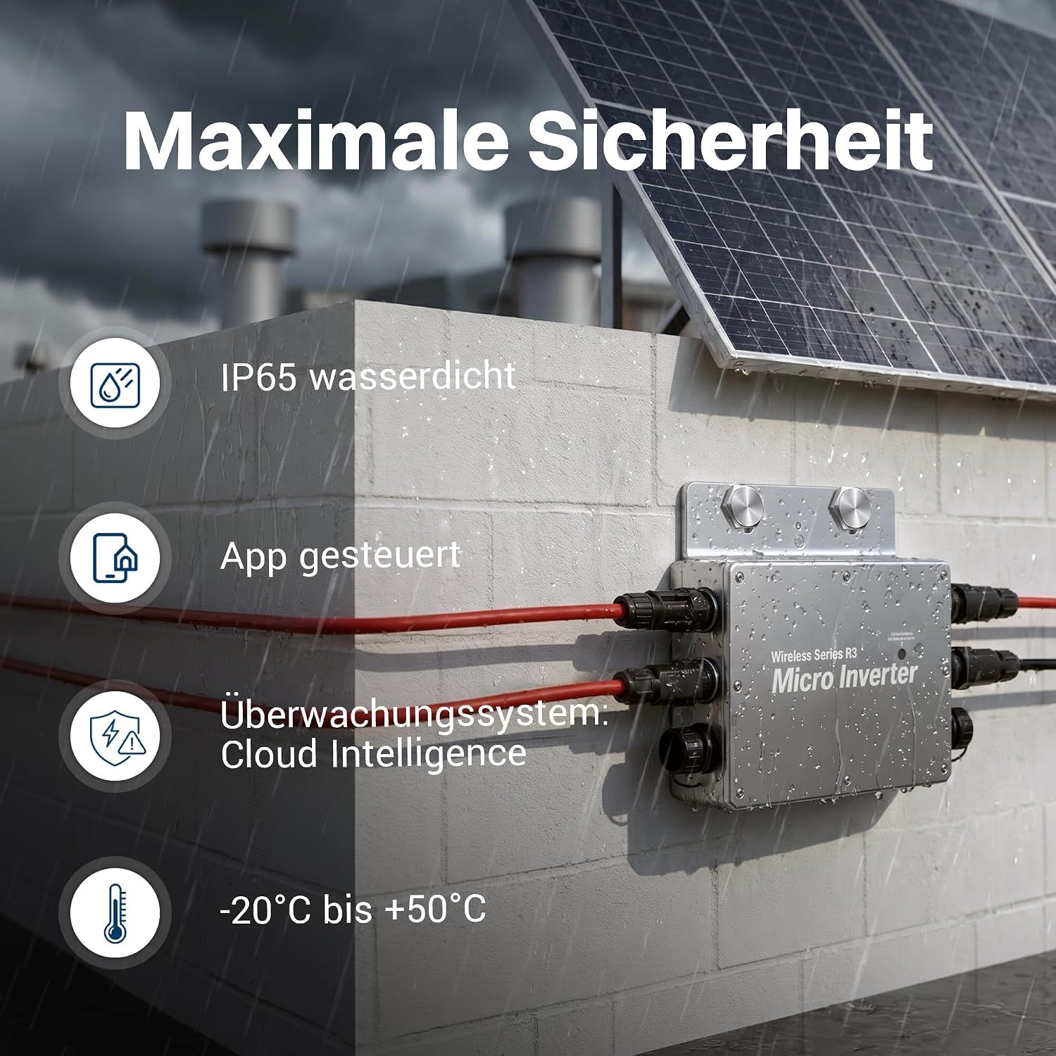 Micro Solar Inverter with WiFi Monitoring – WVC 800W