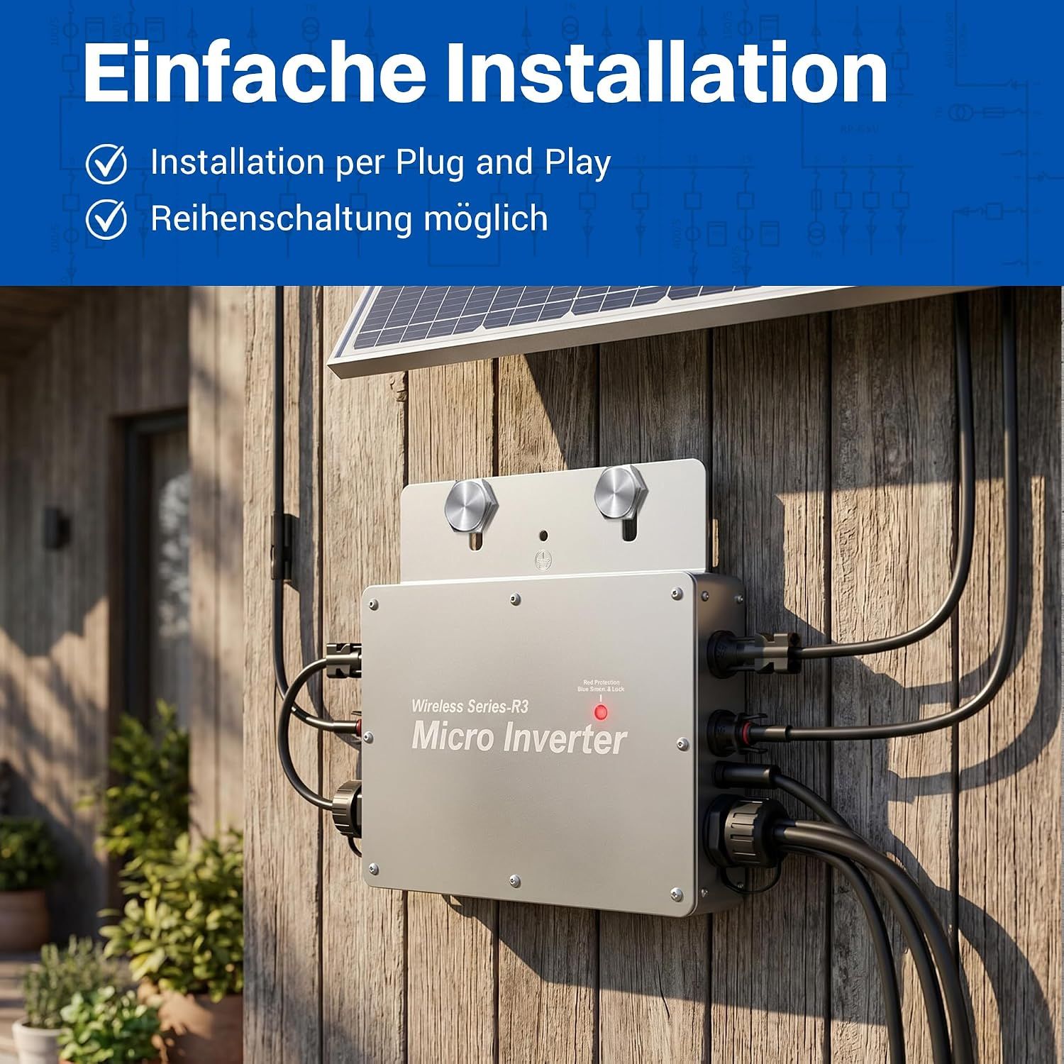 Micro Solar Inverter with WiFi Monitoring – WVC 800W