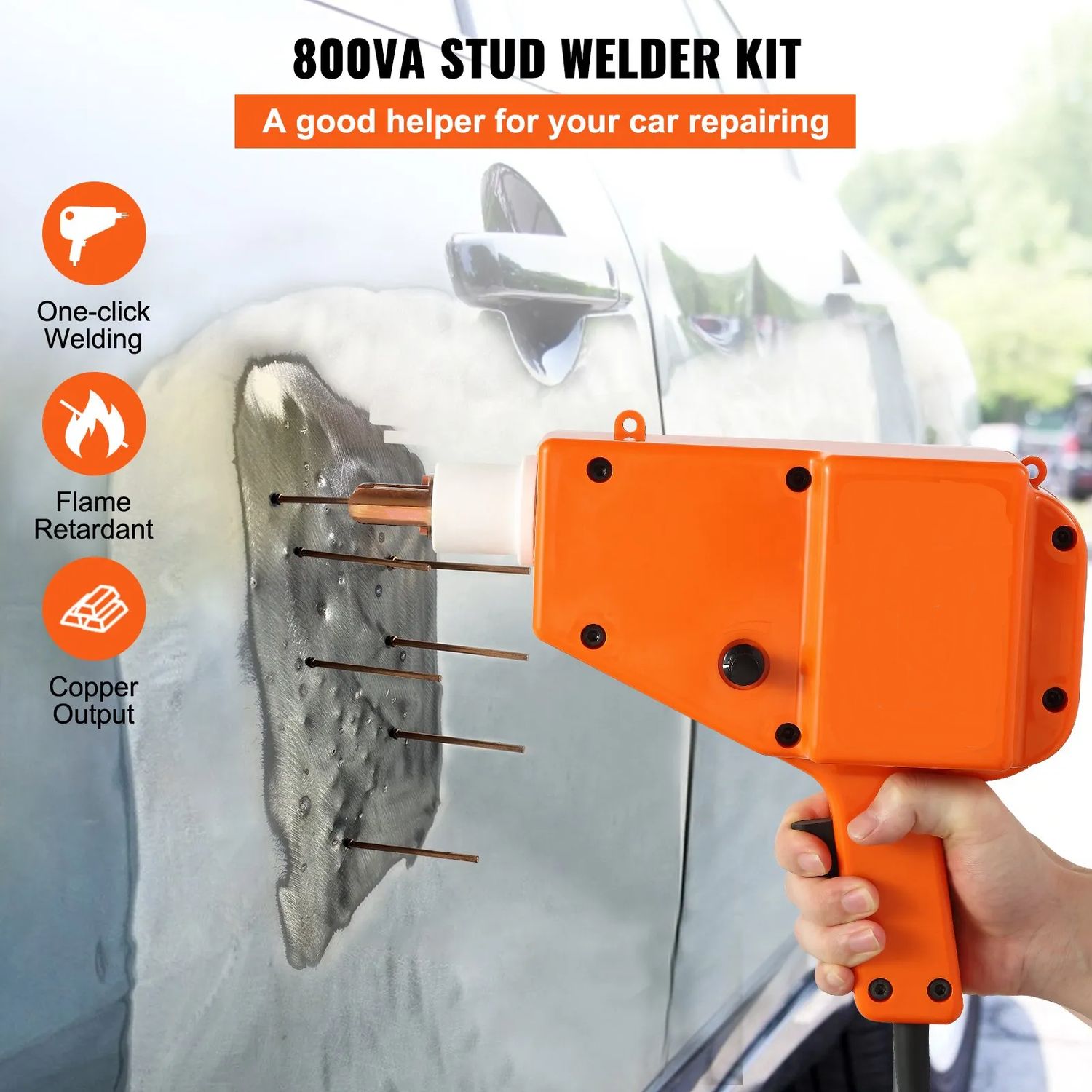 Stud Welder 5500 Car Dent Repair Stud Welder Kit – 220V, 1600A with Slide Hammer
