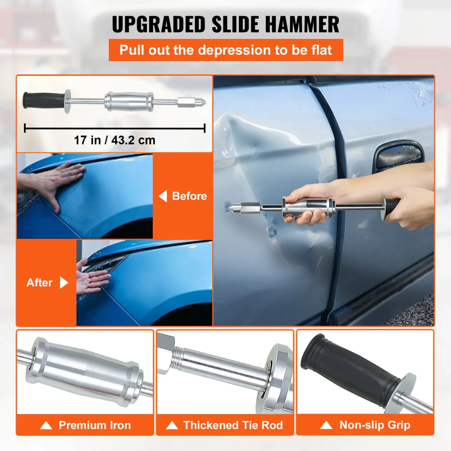 Stud Welder 5500 Car Dent Repair Stud Welder Kit – 220V, 1600A with Slide Hammer