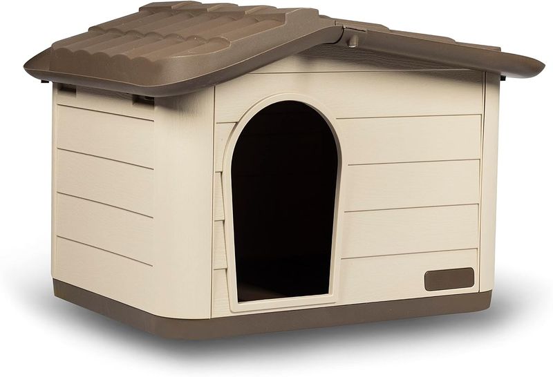 Rosewood Outdoor Cat, Dog and Rabbit House, Pet Kennel and Shelter - Brown