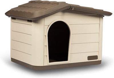 Rosewood Outdoor Cat, Dog and Rabbit House, Pet Kennel and Shelter - Brown