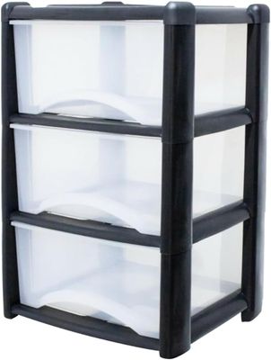 Storage Office Neat. Clear 3-Drawer Plastic Storage Unit – Removable Drawers &amp; Space-Saving Organizer