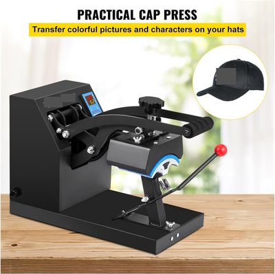 Hat Cap Heat Press Machine 600W, 5.5 x 3.5 Inch Digital Heat Transfer Sublimation Press