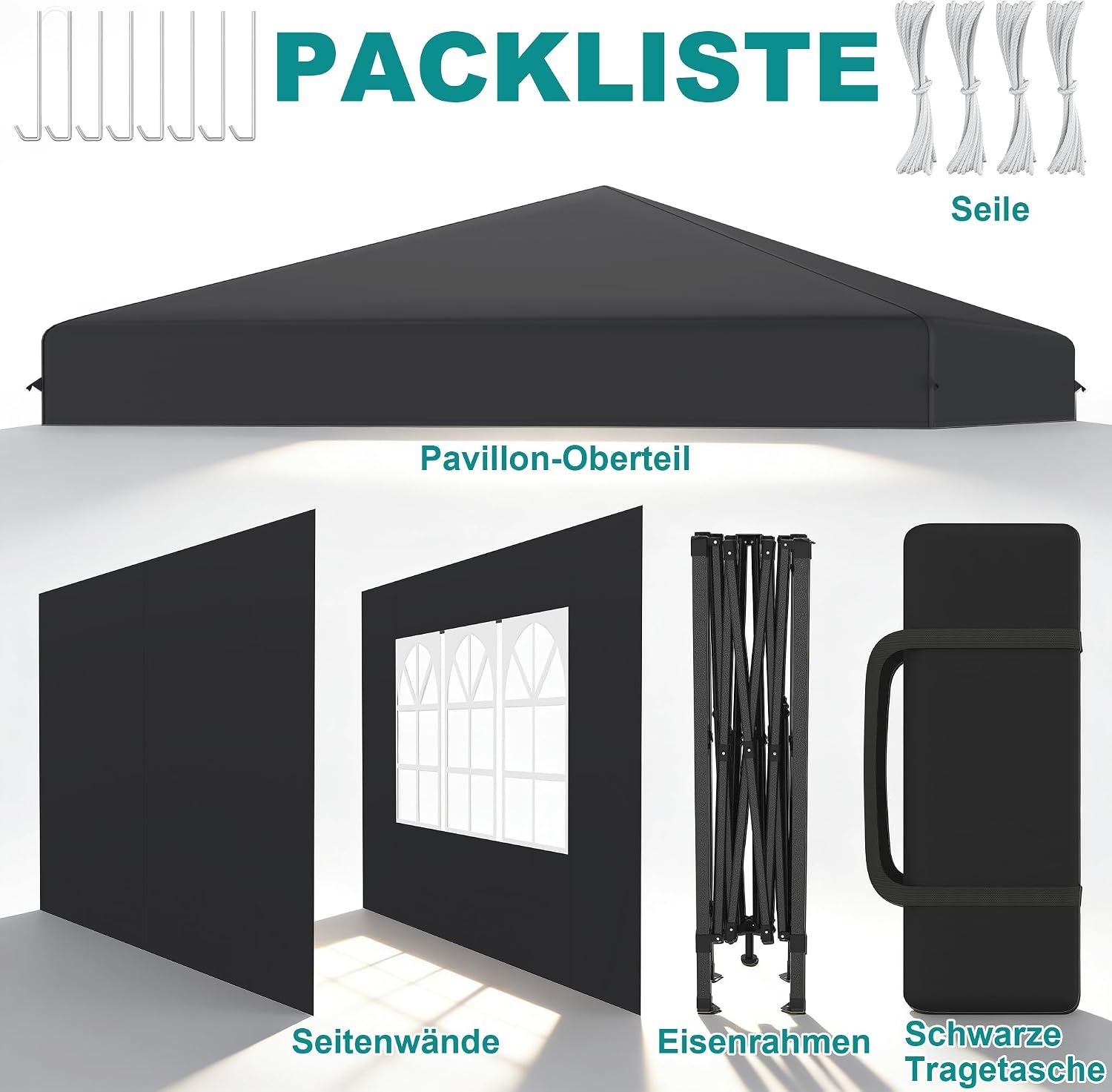 Pop Up Gazebo 3x3m Folding Party Tent Side Walls