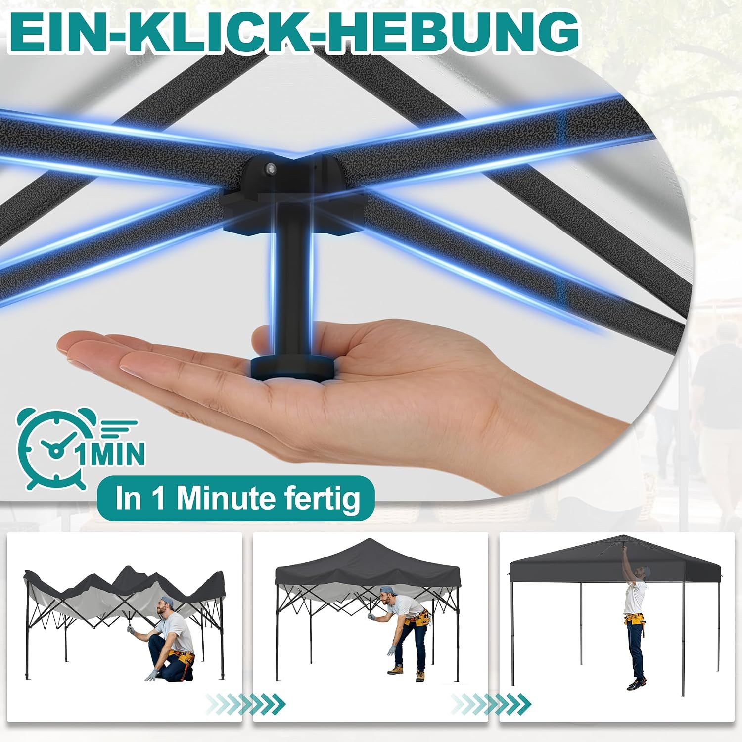 Pop Up Gazebo 3x3m Folding Party Tent Side Walls